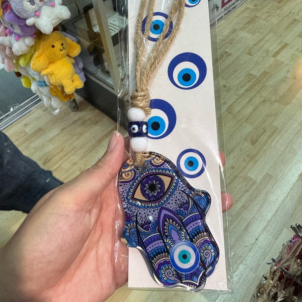 Blue Evil Eye Hamsa Wall/ Rearview mirror Hanging
